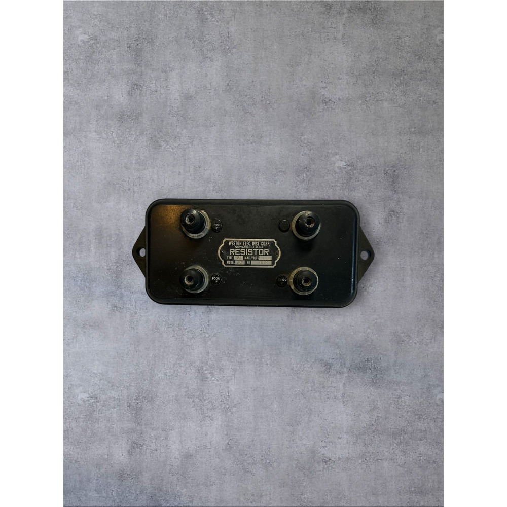 Weston Resistor‎ Model 901 Type 31 Max Volts 5000 Black Industrial Vintage